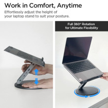 Spigen LD204H Stand + Hub 6-in-1 - Gray