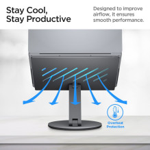 Spigen LD204H Stand + Hub 6-in-1 - Gray