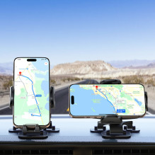 „Joyroom JR-ZS259“ automobilio laikiklis su trimis reguliuojamo aukščio kojelėmis – juodas