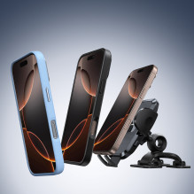 „Joyroom JR-ZS259“ automobilio laikiklis su trimis reguliuojamo aukščio kojelėmis – juodas