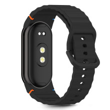 „Tech-Protect“ silikoninis sportinis dirželis, skirtas „Xiaomi Smart Band 8 / 9 / 10 / NFC“ – juodas