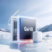 „Joyroom JR-TCL06“ 67 W „GaN“ sieninis įkroviklis su integruotu ištraukiamu USB-C laidu – baltas