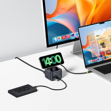 „Baseus MagPro Series II“ 7 viename USB-C šakotuvas su „MagSafe“ suderinamu įkrovikliu, 15 W + HDMI + USB-A + USB-C + SD