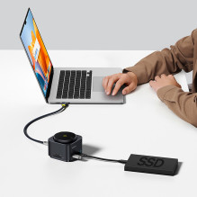 „Baseus MagPro Series II“ 7 viename USB-C šakotuvas su „MagSafe“ suderinamu įkrovikliu, 15 W + HDMI + USB-A + USB-C + SD