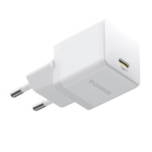 „Baseus Palm 1C“ 20 W sieninis įkroviklis (su „Baseus Mini White USB-C 60 W“ (20 V / 3 A) 1 m laidu) – baltas