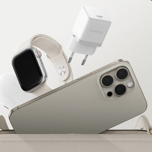 Baseus Palm 1C 20W Wall Charger (with Baseus Mini White USB-C 60W (20V / 3A) 1m Cable) - White