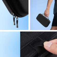 „Dux Ducis Nintendo Switch 2“ dėklas su rankena ir žaidimų skyriais – juodas