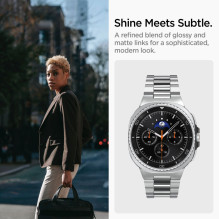 „Spigen Modern Fit Band“ apyrankė, skirta „Samsung Galaxy Watch 40 / 44 / 46 mm“ – sidabrinė „Spigen Modern Fit Band“ apyrankė, skirta „Samsung Galaxy Watch 40 / 44 / 46 mm“ – sidabrinė