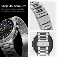 „Spigen Modern Fit Band“ apyrankė, skirta „Samsung Galaxy Watch 40 / 44 / 46 mm“ – sidabrinė „Spigen Modern Fit Band“ apyrankė, skirta „Samsung Galaxy Watch 40 / 44 / 46 mm“ – sidabrinė