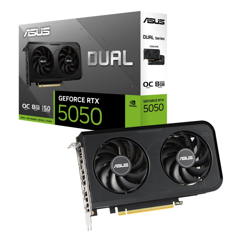 Vaizdo Plokštė - ASUS Dual NVIDIA GeForce RTX 5050 8GB GDDR6 2647MHz