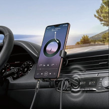 Dudao L12S AUX kabelis su 3,5 mm jungtimi, 1 m, 3 polių, stereo, juodas