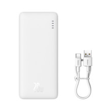 Baseus Airpow 20W 10000mAh Power Bank with Baseus Simple Series USB-A - USB-C 30 cm Cable - White