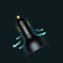 Baseus TZCCZM-0G USB-A / USB-C car charger 160W PPS / QC 5 / PD - gray