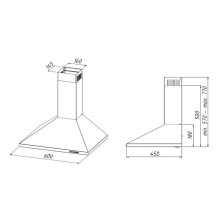 Cooker Hood - AKPO WK-4 CLASSIC MINI 60 345 m³ / h 72 dB Stainless Steel