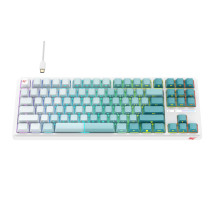 Gaming Keyboard - Havit KB901L Wired USB 88 Keys RGB Lighting 1.8m White Green