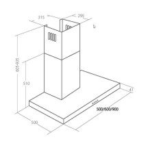 Hood - Akpo WK-4 Feniks Slim Glass 435 m³ / h 102 W Stainless Steel