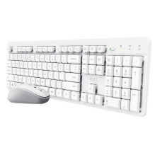 Wireless Keyboard and Mouse - Trust Ody II Full Size Layout 1600 DPI White