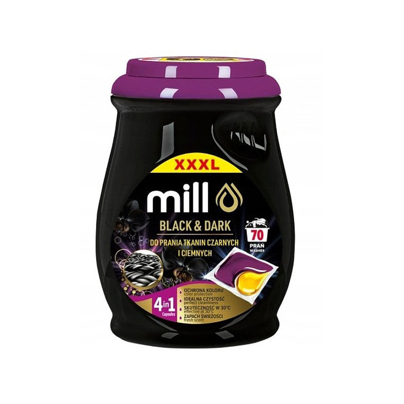 Washing Capsules - MILL PROFESSIONAL 2-Insert Black and Dark Laundry 70 pcs.