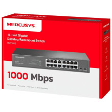 Switch - Mercusys MS116GS 16-Port Gigabit Ethernet AC 100-240V Black