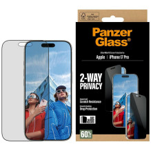 „PanzerGlass“ itin plataus diametro „EasyAligner“ privatumo stiklas, skirtas „iPhone 17 Pro“