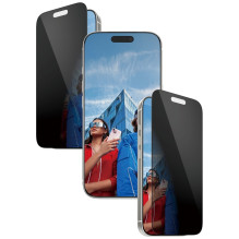„PanzerGlass“ itin plataus diametro „EasyAligner“ privatumo stiklas, skirtas „iPhone 17 Pro“