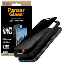 „PanzerGlass“ itin plataus diametro „EasyAligner“ privatumo stiklas, skirtas „iPhone 17 Pro“