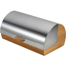 Bread Box - Maestro MR-1673S Bamboo Stainless Steel Front Opening 170x220x360mm