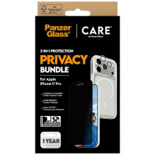 CARE by PanzerGlass Flagship Privacy 3-in-1 Case + Privacy Glass + Lens for iPhone 17 Pro
