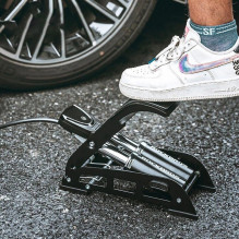 Foot Pump - Rockbros 42430001001 11 Bar with Display, Foldable, Black