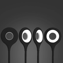 Mini Wozinsky belaidė LED skaitymo lempa su segtuku + USB-C laidu – juoda