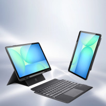 Etui z klawiaturą Dux Ducis (DK serija) ir Samsung Tab S10 FE+ (Plus) z podświetleniem - czarna