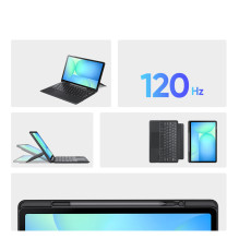 Etui z klawiaturą Dux Ducis (DK serija) ir Samsung Tab S10 FE+ (Plus) z podświetleniem - czarna