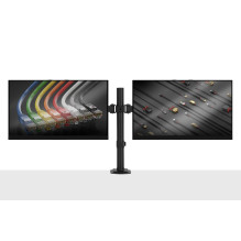 Monitor Mount - LINDY Dual Adjustable Monitor Mount 13-32', Black