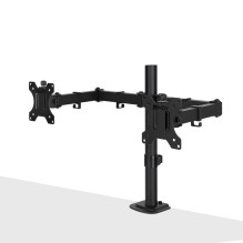 Monitor Mount - LINDY Dual Adjustable Monitor Mount 13-32', Black