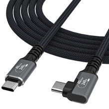 Wozinsky WPS2-UY41S USB-C Thunderbolt 4 240W Angled Cable 2m - Black