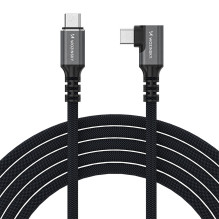 Wozinsky WPS2-UY41S USB-C Thunderbolt 4 240W Angled Cable 2m - Black