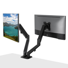 Monitor Mount - LINDY Double Mount for 2 Monitors 17-27', Black