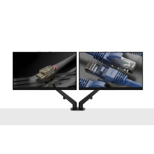Monitor Mount - LINDY Double Mount for 2 Monitors 17-27', Black