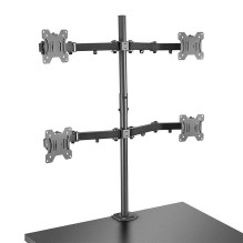 Monitor Bracket - LINDY Quad Display Bracket 4x17''-28'', Max. 7kg, Black