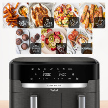 Hot Air Fryer - Tefal Easy Fry Dual XXL EY942HE0, 2020W, 11L, Gray