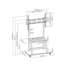 ART S-13 Mobile LCD / LED TV stand 37-100" 150 Kg