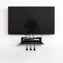 Wall Shelf - Maclean MC-122 Steel Single 5kg Maximum Load Black