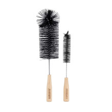 Cleaning Brush Set - KAMBUKKA Cup Cleaning Brushes Stainless Steel, Wood, Polyamide Black / Unknown
