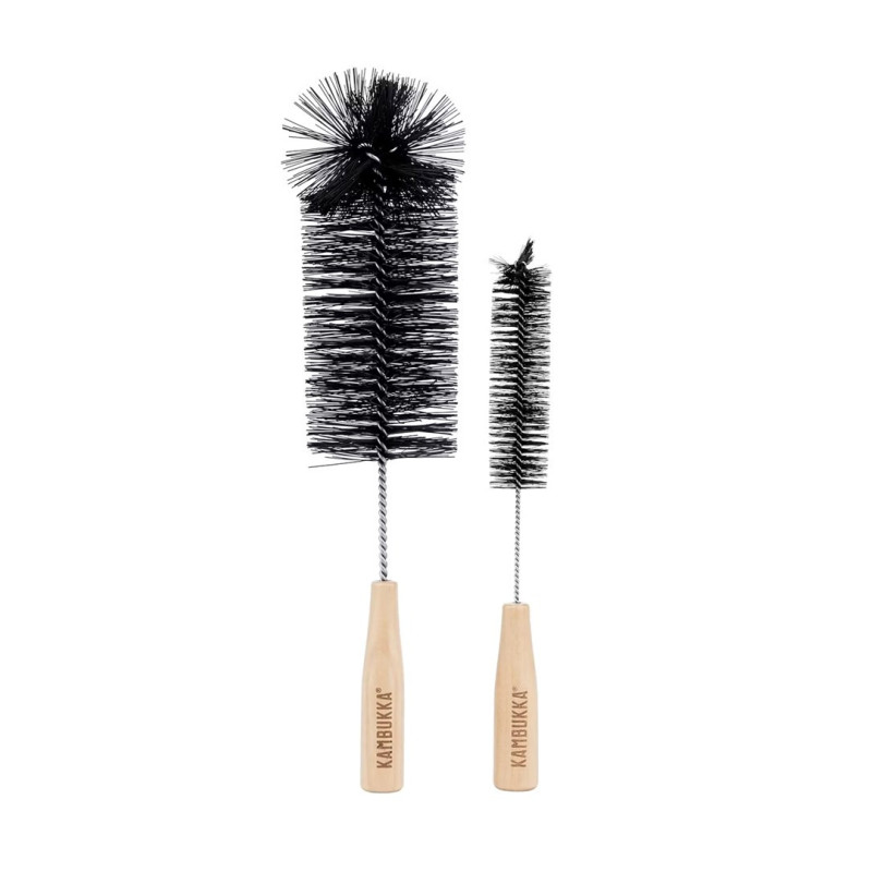 Cleaning Brush Set - KAMBUKKA Cup Cleaning Brushes Stainless Steel, Wood, Polyamide Black / Unknown