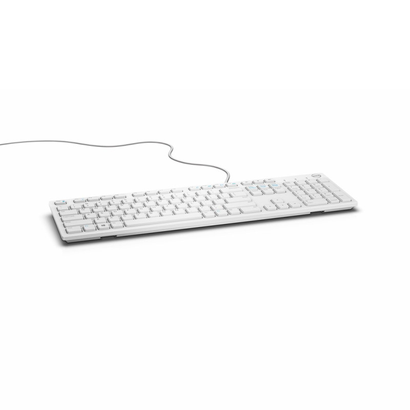 Klaviatūra - DELL KB216 USB QWERTY Tarptautinė Atspari Išsiliejimui Balta