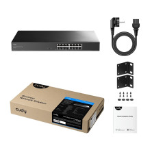 Switch - CUDY GS1016L 16-Port Gigabit 32 Gbit/s Metal Case
