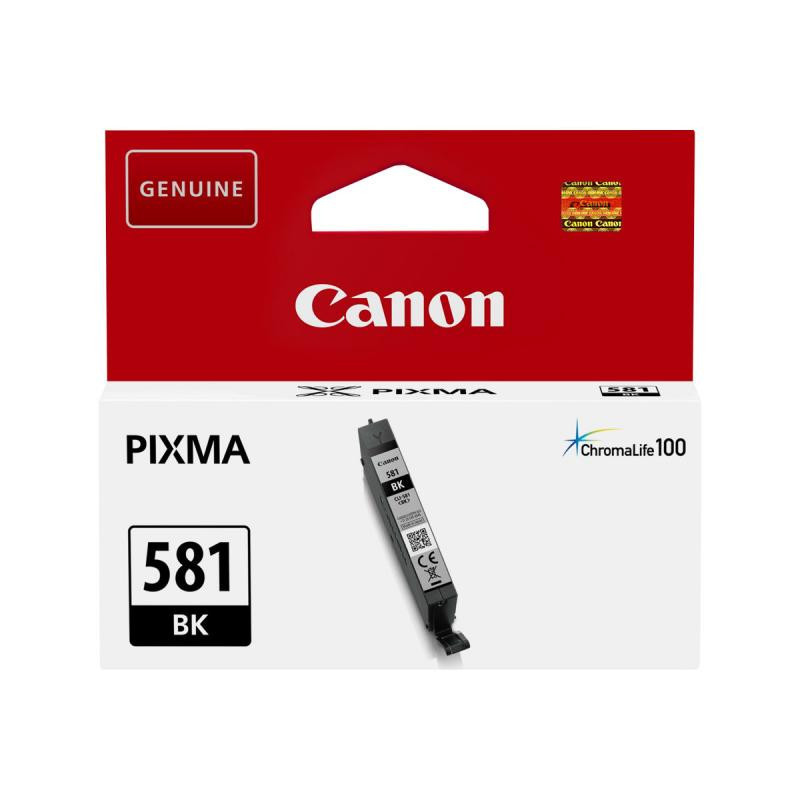 Rašalo Kasetė - Canon CLI-581 Juoda 5.6ml, Iki 200 Puslapių Juoda