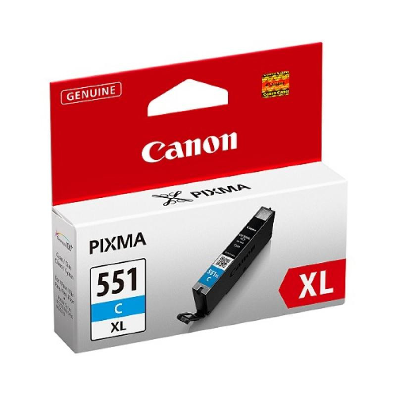 Rašalo Kasetė - Canon CLI-551XL Didelio Išeigos 665 Puslapių Mėlyna