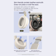 „Dudao X22 Max“ belaidės „Bluetooth“ ausinės su ANC – smėlio spalvos