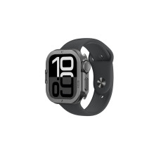 „AmazingThing Titan Pro“ metalinis dėklas, skirtas „Apple Watch 11“ (46 mm), aliuminis – juodas
